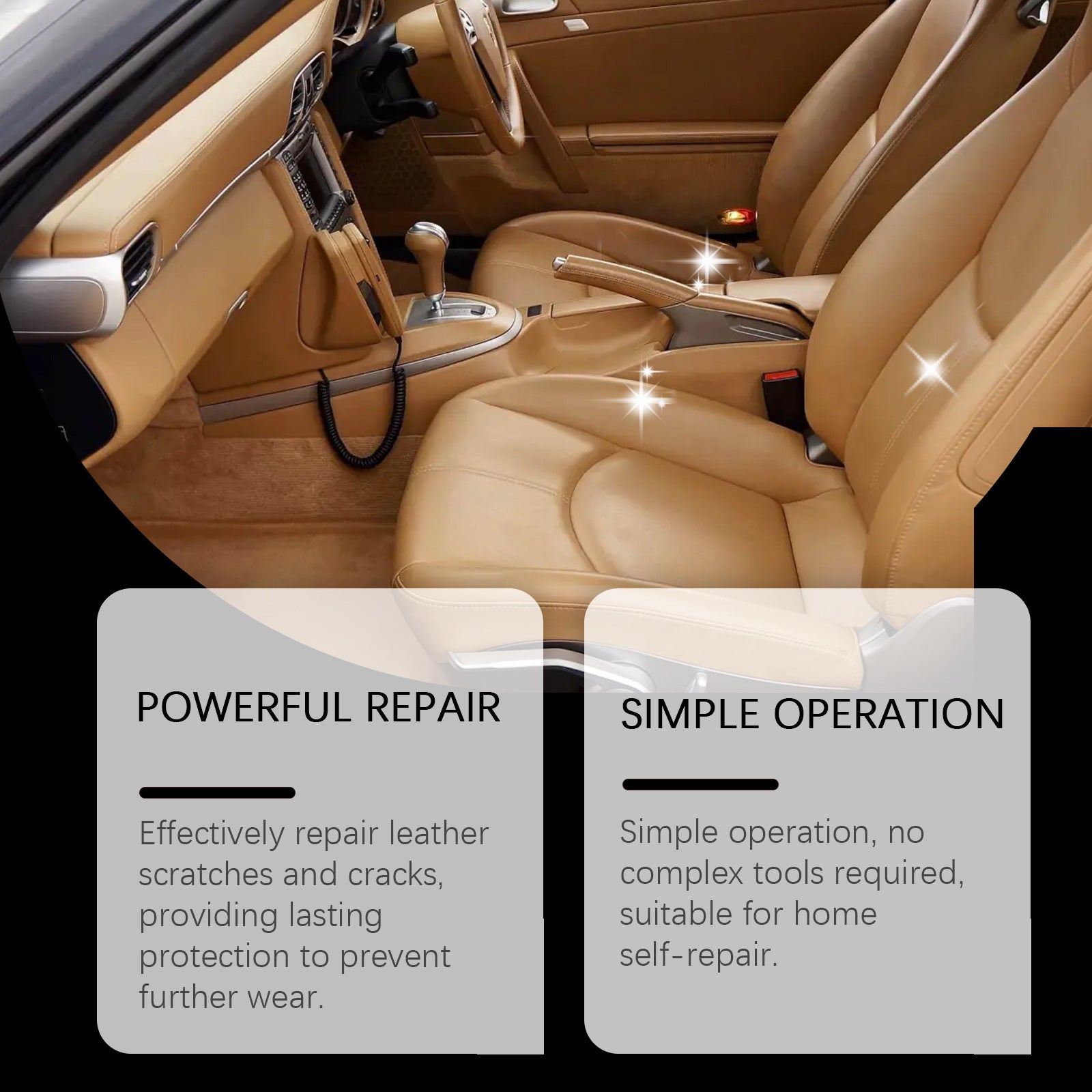 Car Leather Care Solution Scratches Restore Gloss