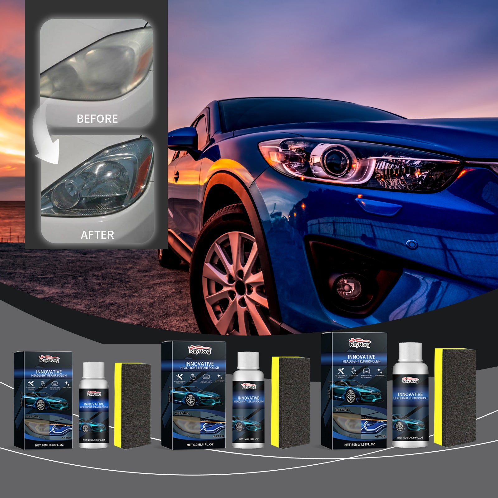 Car Headlight Care Solution Renovation Care Solution